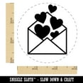 thumbnail image 2 of Envelope Full of Hearts Love Valentine's Day Self-Inking Rubber Stamp Ink Stamper - Brown Ink - Small 3/4 Inch, 2 of 7