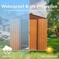 thumbnail image 3 of Jopath 6ft x 6ft Outdoor Storage Shed with Metal Foundation, Heavy Duty Metal Shed Garden Tool Shed with Lockable Door for Backyard, Patio Brown, 3 of 9
