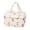 Brown-27X19X1.5cm, variant on SUYOLL Cute Floral Quilted Lunch Tote Bag For Women Insulated Cooler Bag With Front Pocket Brown For Work School Picnic Lunch Box Container