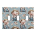 thumbnail image 2 of Dailycode Light Switch Plate Covers 2 Gang Wall Plate Plastics Outlet Covers for Kitchen Home Office Decor Cute Pig and Rose, 2 of 8