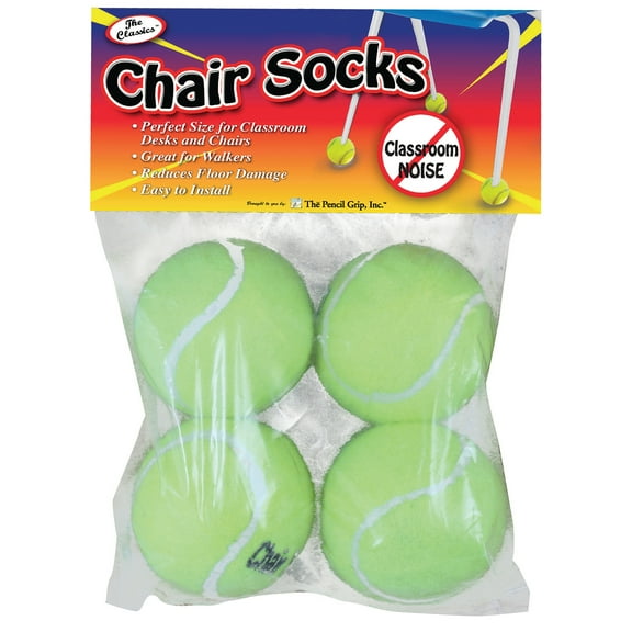 The Pencil Grip Chair Socks, Yellow, Pack of 4