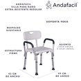 thumbnail image 2 of Andafacil Silla para Baño Extra Resistente Regular, 2 of 3