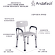 thumbnail image 2 of Andafacil Silla para Baño Extra Resistente Regular, 2 of 3