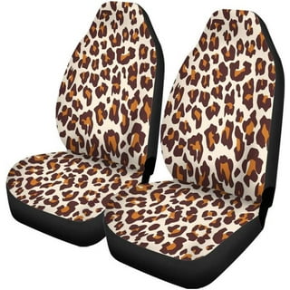 Car Interior Winter Warm Plush Leopard Print Car Seat Cushion