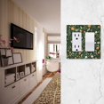 thumbnail image 5 of Yayeee Rocker Switch Wall Plate 2-Gang 4.7"x4.6" Home Decorative Outlet Cover, Orange Flowers, 5 of 6