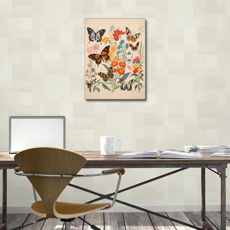 TISHIRON Butterflies and Flowers Diamond Art Painting Kit