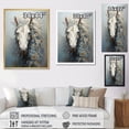 thumbnail image 4 of Designart "Unicorn With Minimalistic Flower Mane" Unicorns Floater Framed Canvas Art Print, 4 of 5