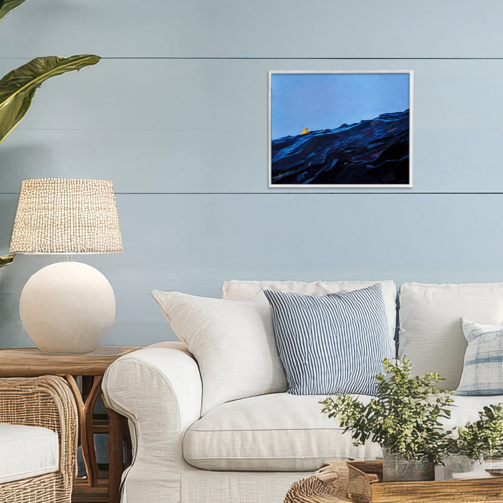 You're The One Duck White Framed Giclee Art, design by Keith Thomson