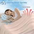 thumbnail image 3 of Pink White Ombre Cooling Blanket,Lightweight Breathable Summer Throw Blanket with Double Sided Cold Effect,Beige Gradient Color Modern Abstract Art Picnic Blankets Bed Sheet for Hot Sleepers 30"x40", 3 of 8