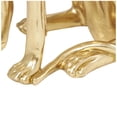 thumbnail image 5 of 13" x 32" Gold Resin Sitting Greyhound Dog Sculpture, by DecMode, 5 of 9