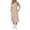 ☪113-Khaki, variant on Women's Fashion Stripe Pocket Sleeveless Lapel Calf-Length Dress - Classic Pattern Tank Silhouette with Collared Detail for Smart Casual Style