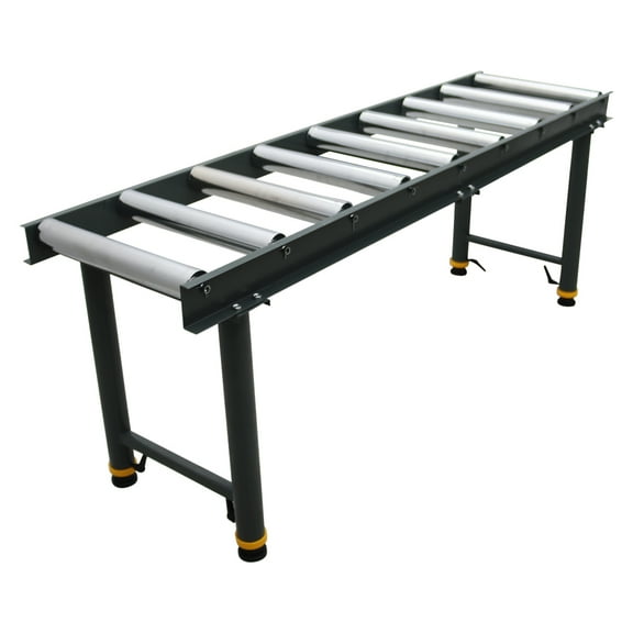 9 Rollers Unpowered Roller Conveyor Table Height Adjustable 440 lbs Carrying Capacity