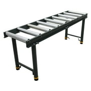 INTSUPERMAI Portable Roller Conveyor Table Stand 9 Rolls with Adjustable Supports