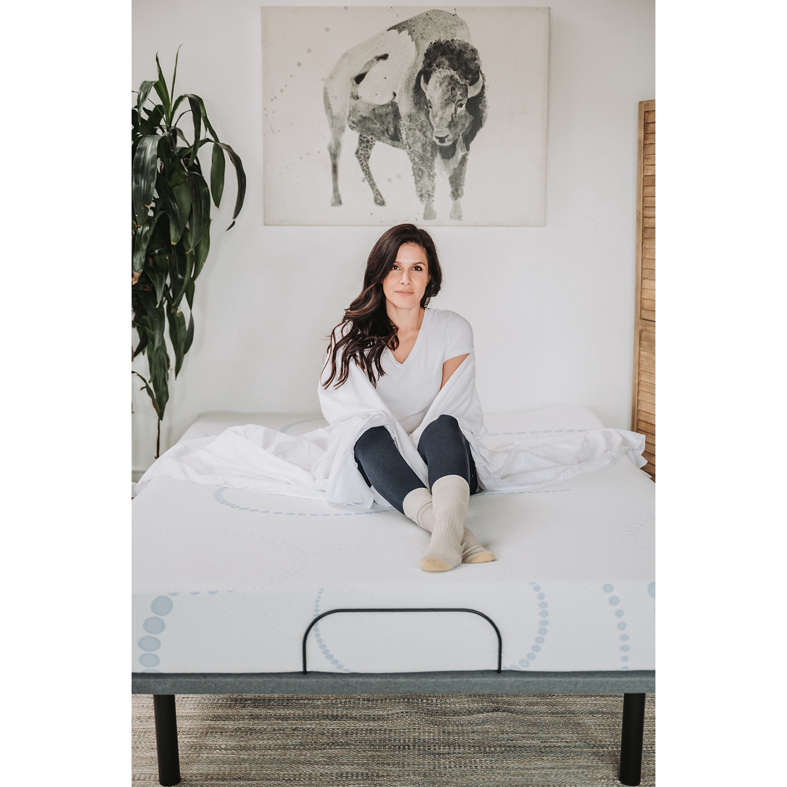 4-Piece White Microplush and Bamboo Queen Hypoallergenic Sheet Set 66037