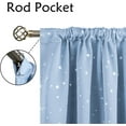 thumbnail image 3 of Kids Blackout Curtains for Bedroom, Rod Pocket Room Darkening Curtains Decoration Thermal Insulation Window Drapes for Nursery, Children Room, 2 Panels, Each 42 x 84 Inch, Baby Blue, 3 of 8