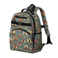 thumbnail image 2 of Bigfoot and Badge Blue Pattern Cute School Backpack Bag for School with Padded Back and Adjustable Shoulder Straps 15.25"x11.5"x5.25", 2 of 5