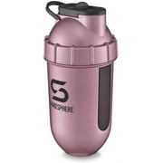 ShakeSphere Tumbler Protein Shaker Bottle with Side Window 24oz, Rose Gold