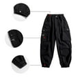 thumbnail image 7 of Spazoro Boys Cargo Pants, Multi-Pockets Elastic Waist Baggy Solid Color Casual Jogger for Boys Black Size 14 T, 7 of 7