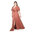 thumbnail image 2 of Vestido largo con abertura Roman Fashion / Tallas Extras, 2010 (Chedron) cafe 40, 2 of 6