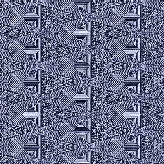 Ahgly Company Machine Washable Indoor Square Transitional Night Blue Area Rugs, 6' Square