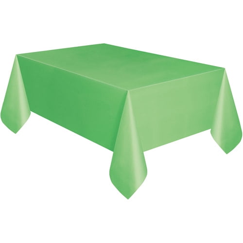 Plastic Lime Green Table Cover, 108" x 54"