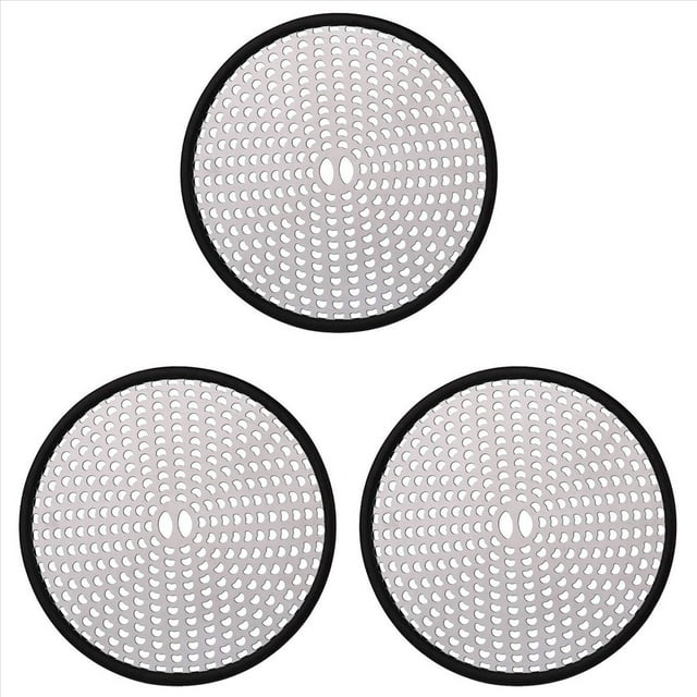 3X Cubierta de Drenaje de Ducha Colector de Pelo, FáCil de Limpiar Piso Protector de Drenaje Colador Trampa de Pelo para Bañera Lavabo Piso Plano