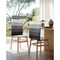 thumbnail image 3 of nqOlkjepod Black Grey Ombre Chair Covers Set of 6, Decorative Chair Back Cover, Farmhouse Vintage Wooden Striped Dining Room Chair Slipcovers Removable Chair Protectors Covers for Party Banquet, 3 of 7
