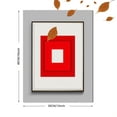 thumbnail image 3 of Abstract Red Square Canvas Wall Art 15.75x11.81 Inches, 3 of 8