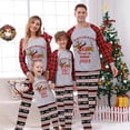 thumbnail image 2 of Pijamas familiares a juego de Navidad, conjunto de pijamas de Dachshund a través de la nieve, Tops de reno, pantalones, 2023, 2 of 3