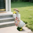 thumbnail image 3 of AZXY Easter Porch Goose Outfit for 23" Cement Concrete Porch Goose Statue, Fade-Resistant Easter Egg Bandana & Straw Hat, Front Porch Goose Clothes for Outdoor Patio Lawn Garden Decor, 3 of 6