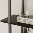 thumbnail image 3 of 5-Tier Rattan Bookshelf, 71" Tall Open Bookcase with Metal Frame for Living Room, Bedroom & Office, 3 of 6