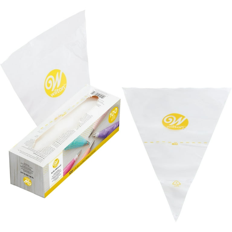 Wilton 16 inch Disposable Decorating Bags 100 Count Plastic Easy Grab