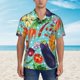thumbnail image 2 of Balery Vegetable Camisas hawaianas de manga corta para hombre, camisas playeras de corte holgado, camisas de vacaciones con botones,Medium, 2 of 7