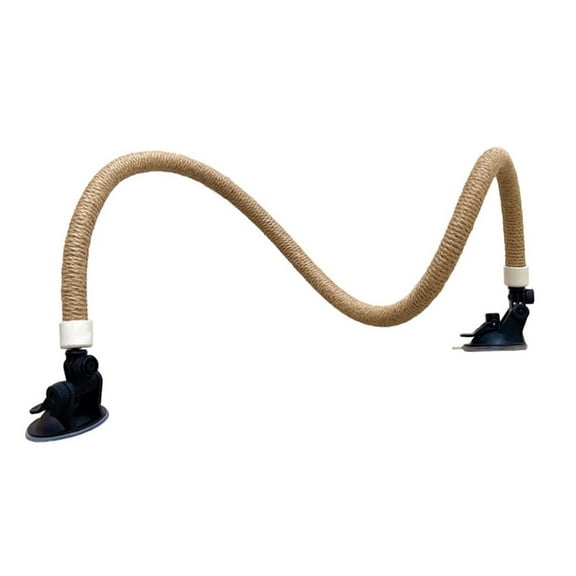 Yammee Suction Cup Bird Perch Hemps Rope Perch Toy for Parakeets Standing and Climbing Bird Grinding Toy Cage Entertainment Toy