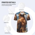 thumbnail image 3 of KLL Blue Sky White Cloud Eagle for Men's Baseball Shirts,Short Sleeve Casual Shirts Button Down Shirt for Men Beach Summer Wedding Shirt-, 3 of 7