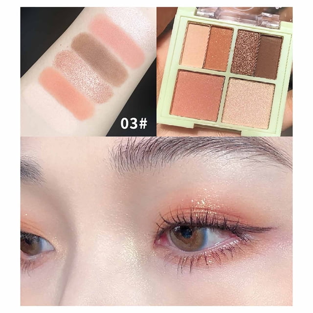 Fiudx Sombra de Ojos de 6 Colores Earth Color High Gloss Repair Matte Pearlescent Eyeshadow