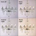 thumbnail image 6 of EAYSG Modern Elegant Chandelier Ceiling Lighting European Style Dining Crystal Glass Pendant, 6 of 6