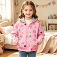 thumbnail image 7 of Cethrio Girls Lightweight Jackets, Long Sleeve Printed Zip up Casual Kids Windbreaker with Hood Pink Size 4-5 T, 7 of 7