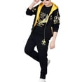 thumbnail image 1 of Minnieouse 3 unids/set fiesta banquete viaje niños abrigo camiseta pantalones poliéster cremallera chaqueta pulóver ropa Kit regalo de conjuntos de ropa Negro 160cm, 1 of 6