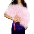 thumbnail image 1 of Abanico portátil HAPPY FEATHER, marabú, estilo vintage, 1 of 6