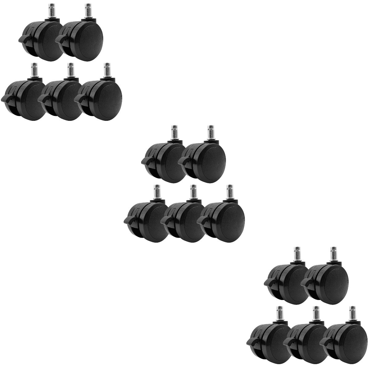 Hemoton 15-Pack Office Chair Replacement Wheels Rollers Smooth Rolling Casters for Desk Chairs and Easy to Install