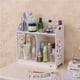 thumbnail image 5 of Cesta De Almacenamiento De Mesa De Maquillaje Con Diseño De Flores Huecas, Soporte De Madera Para Necesidades, Soporte De Almacenamiento De Escritorio Ventilado Speravity HA016768-00, 5 of 6
