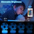 thumbnail image 2 of Football Night Light, 16 Color Cracked Design Night Light with Remote, Room Decor, 2 of 7