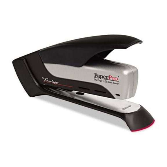 , Inc. Spring Powered Stapler,use 1/4" Staples,25Sht/,Red/Silvr