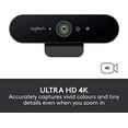 thumbnail image 2 of Logitech BRIO Ultra HD Webcam for Video Conferencing Recording and Streaming (Black) (Renewed), 2 of 5