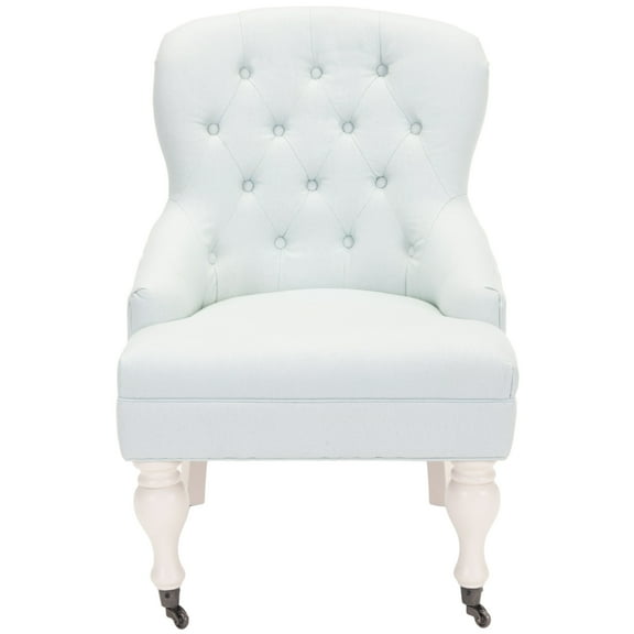 SAFAVIEH Falcon Tufted Arm Chair Robins Egg Blue
