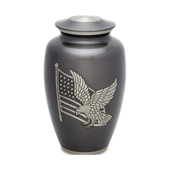 Urnsdirect2u American Pride Adult Cremation Urn, 220 cubic inches
