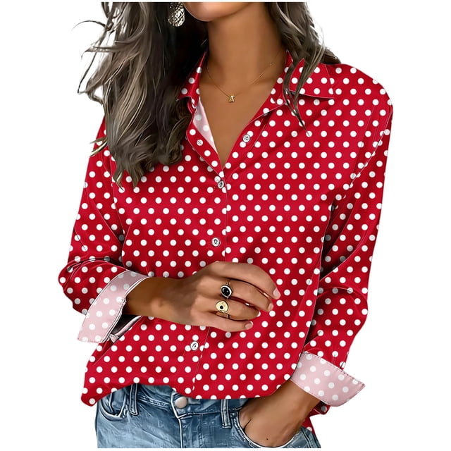 Veste en Jean Imprimée pour Femmes, Cardigan Décontracté à Manches Longues et Coupe Ample avec Boutons devant et Col à Revers