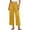 Yellow, variant on Lenpel Womens Capri Pj Bottoms Comfy Soft Mid Rise Wide Leg Lounge Cropped Pajama Pants Stretch Flowy Sleepwear