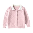 thumbnail image 2 of WQNVRNR Girls Button Cardigan- Fashion Cute Lightweight Long Sleeve Fall Casual Tops Pink Size 5, 2 of 9